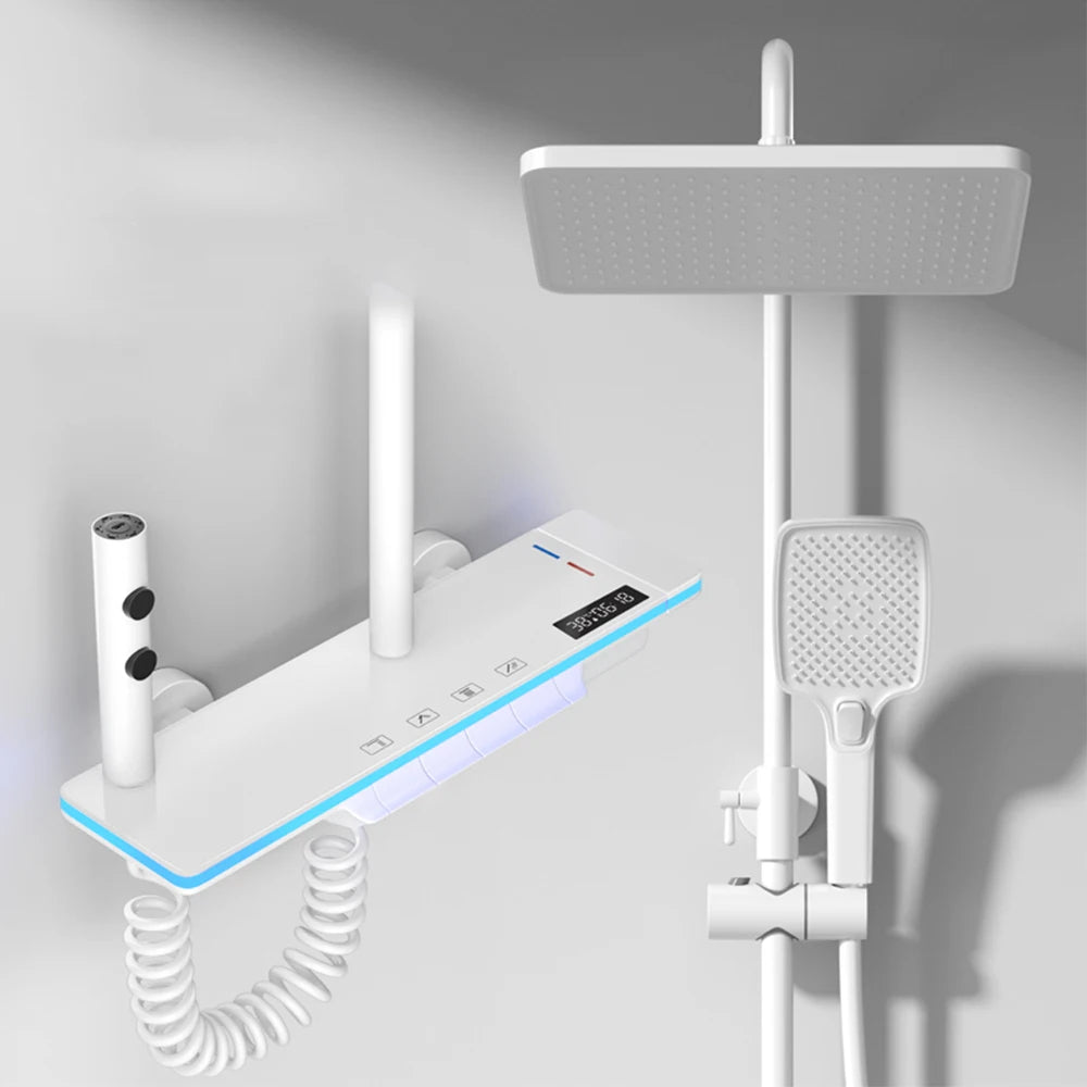 Lyxigt duschsystem med termostat – regndusch & handdusch i set - ELLY