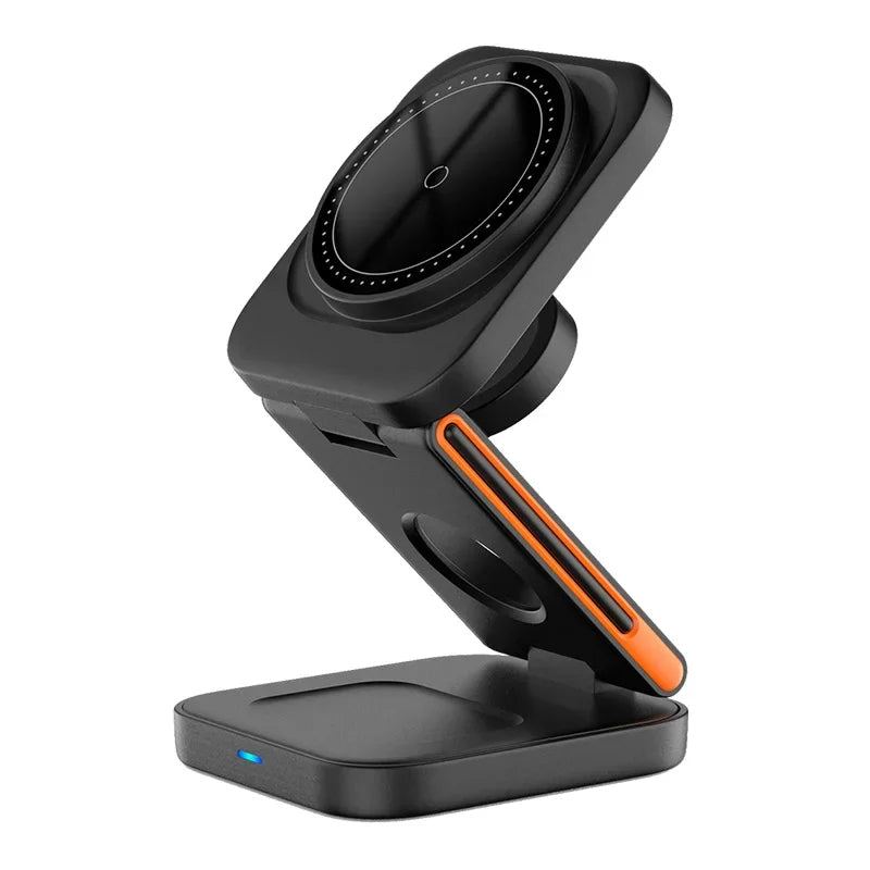 3-i-1 vikbar laddstation – för iPhone, Apple Watch & AirPods - ELLY