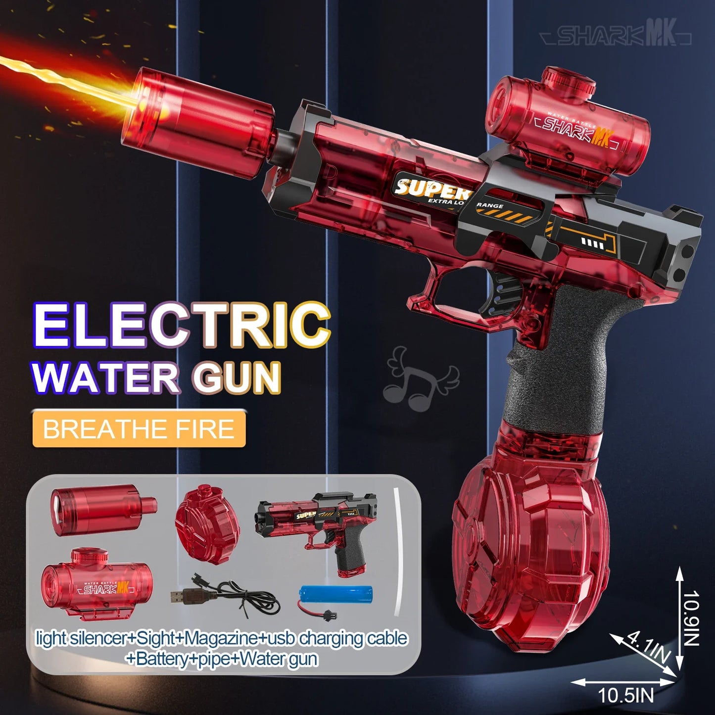 Lysande vattenpistol med LED – Glow Water Gun för sommarens vildaste vattenkrig - ELLY