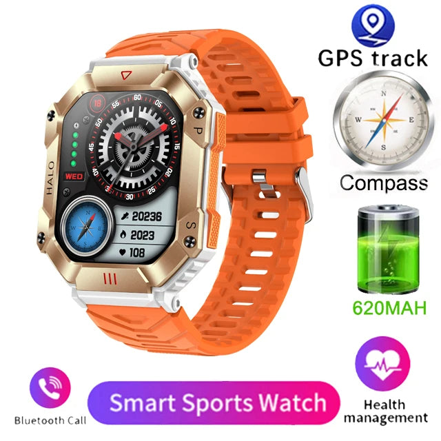 Tålig militär-smartklocka – robust smartwatch för träning & friluftsliv - ELLY