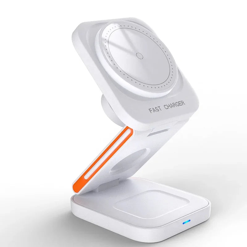 3-i-1 vikbar laddstation – för iPhone, Apple Watch & AirPods - ELLY