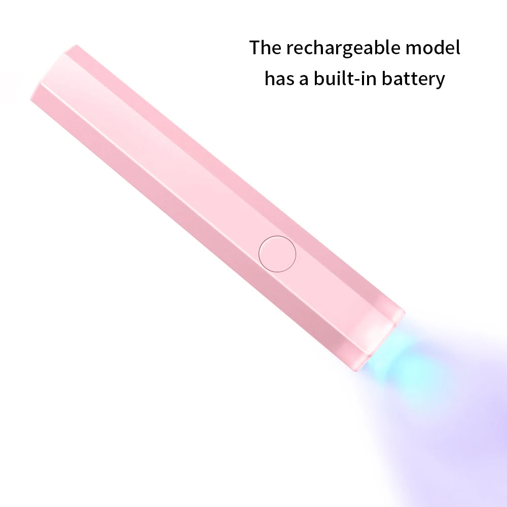 Rechargeable UV-nagellampa – 3W fingernagellampa med 3 UV-LED