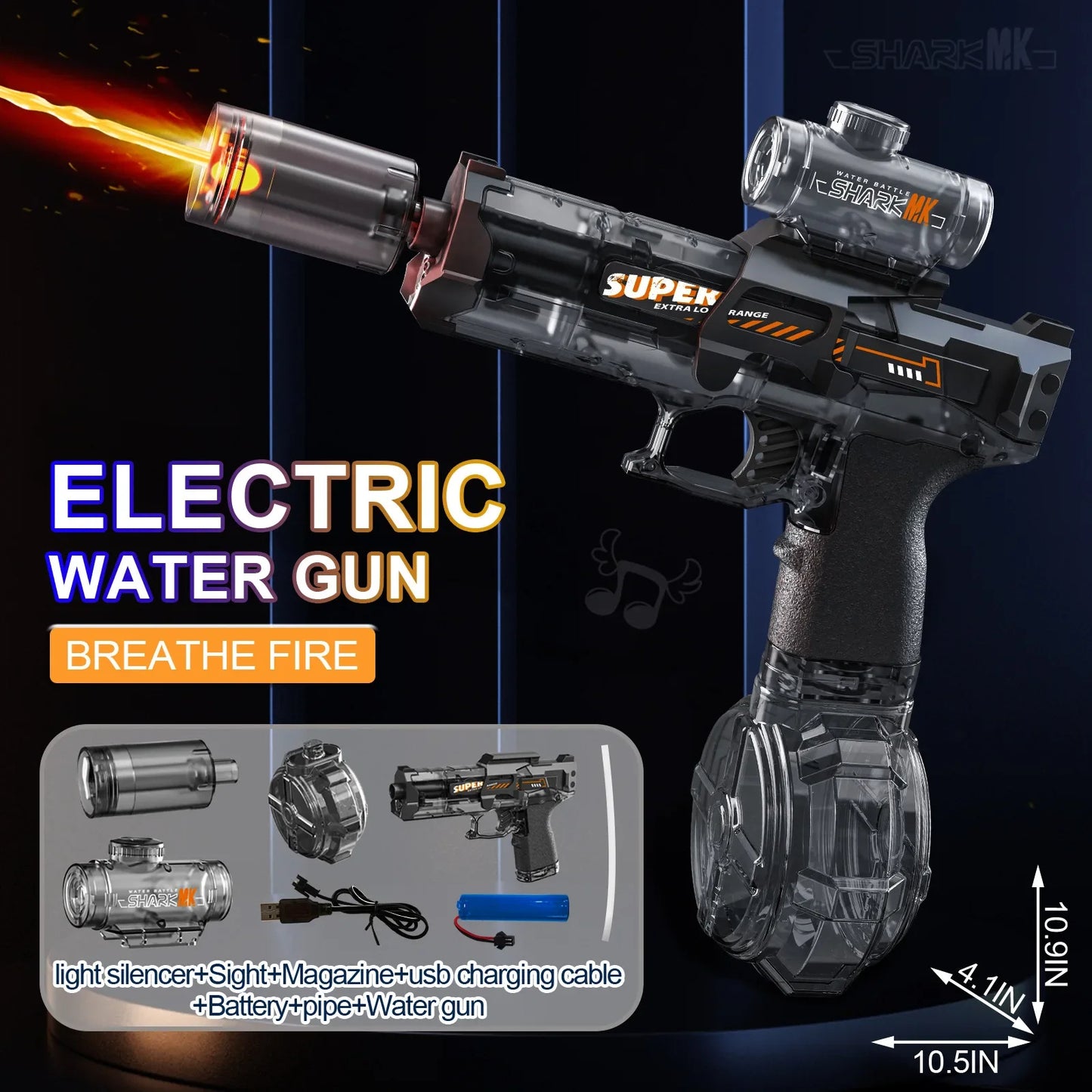 Lysande vattenpistol med LED – Glow Water Gun för sommarens vildaste vattenkrig - ELLY