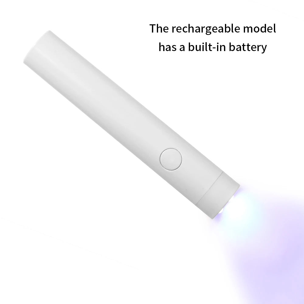 Rechargeable UV-nagellampa – 3W fingernagellampa med 3 UV-LED