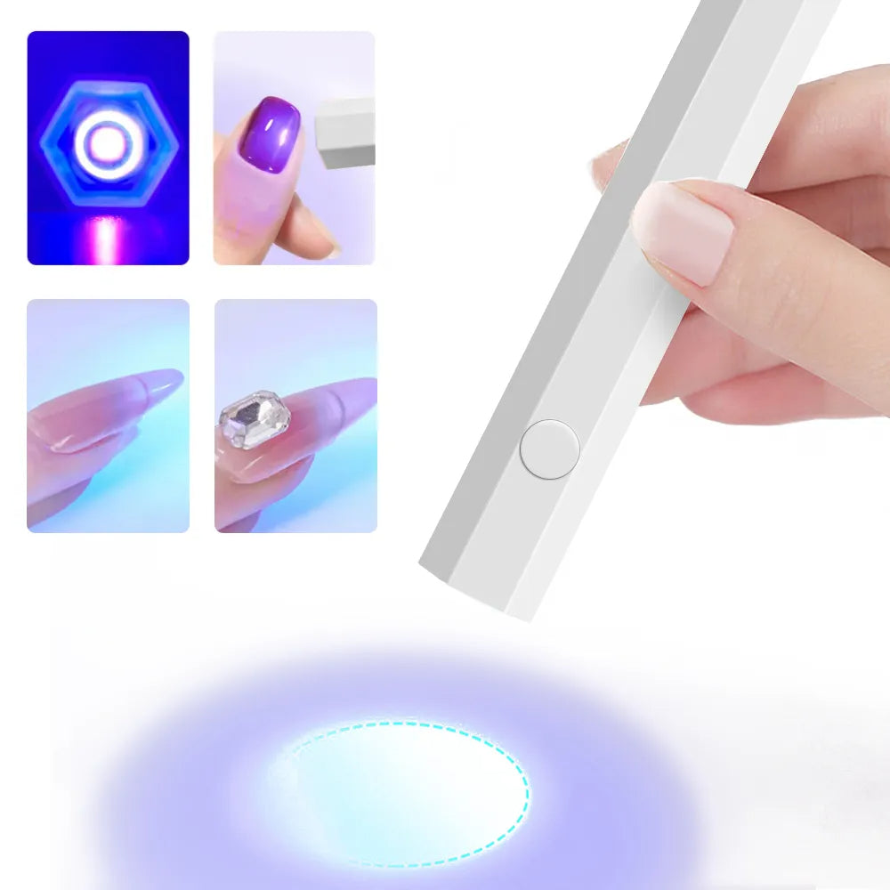 Rechargeable UV-nagellampa – 3W fingernagellampa med 3 UV-LED