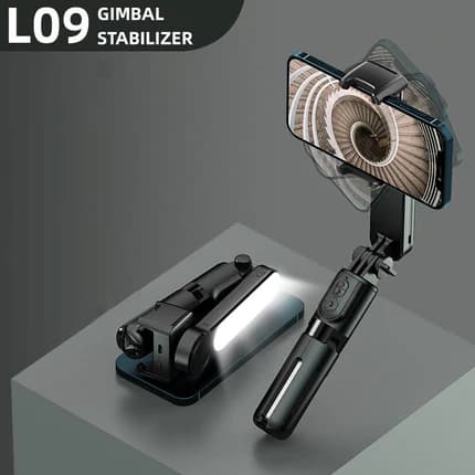 Mobilgimbal & selfiepinne L09 – 3-i-1 stativ med stabilisering - ELLY