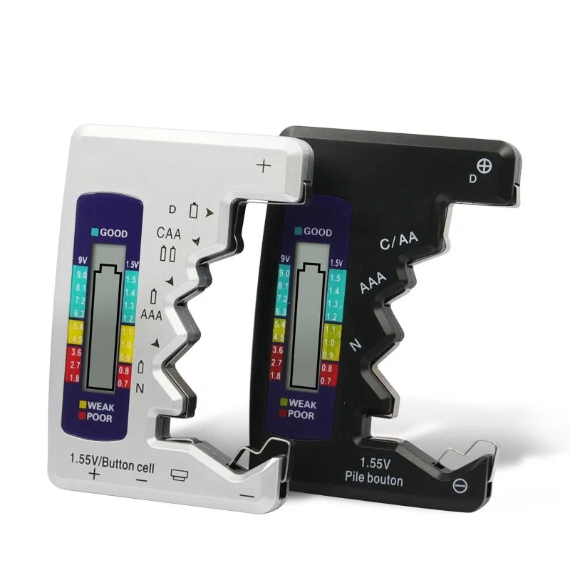 Universal batteritestare med LCD-display – Testa AAA, AA, C, D & 9V