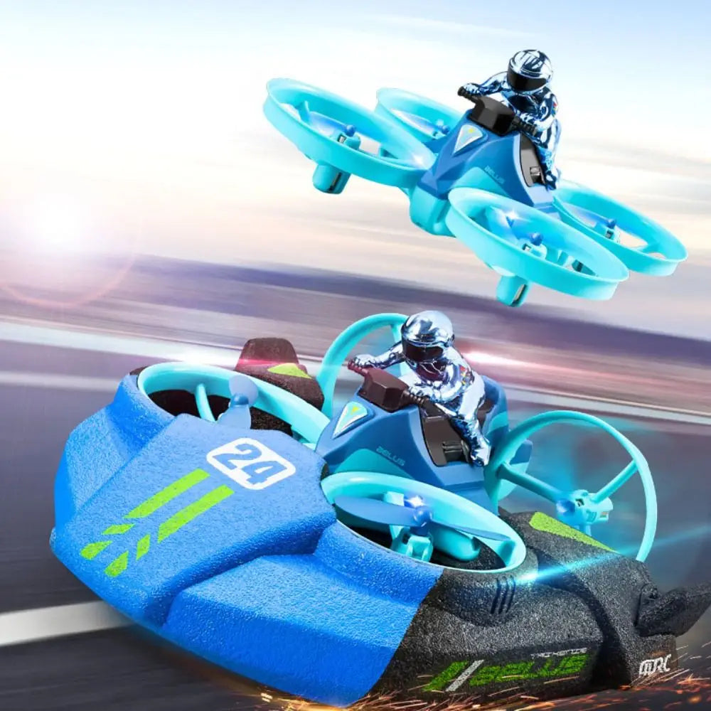 3-i-1 mini RC-drönare – flyg, kör & åk på vatten med ett enda fordon - ELLY