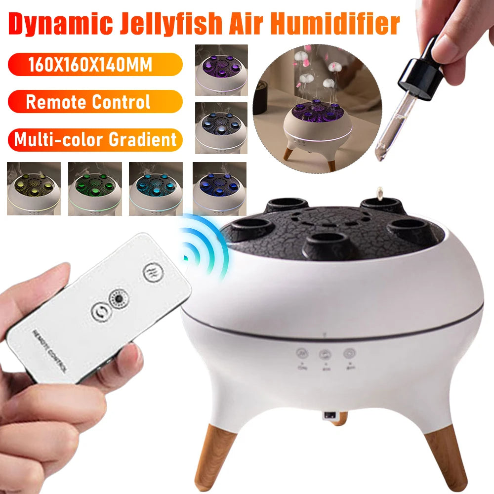 Jellyfish luftfuktare & diffuser – 250 ml, LED, fjärrkontroll
