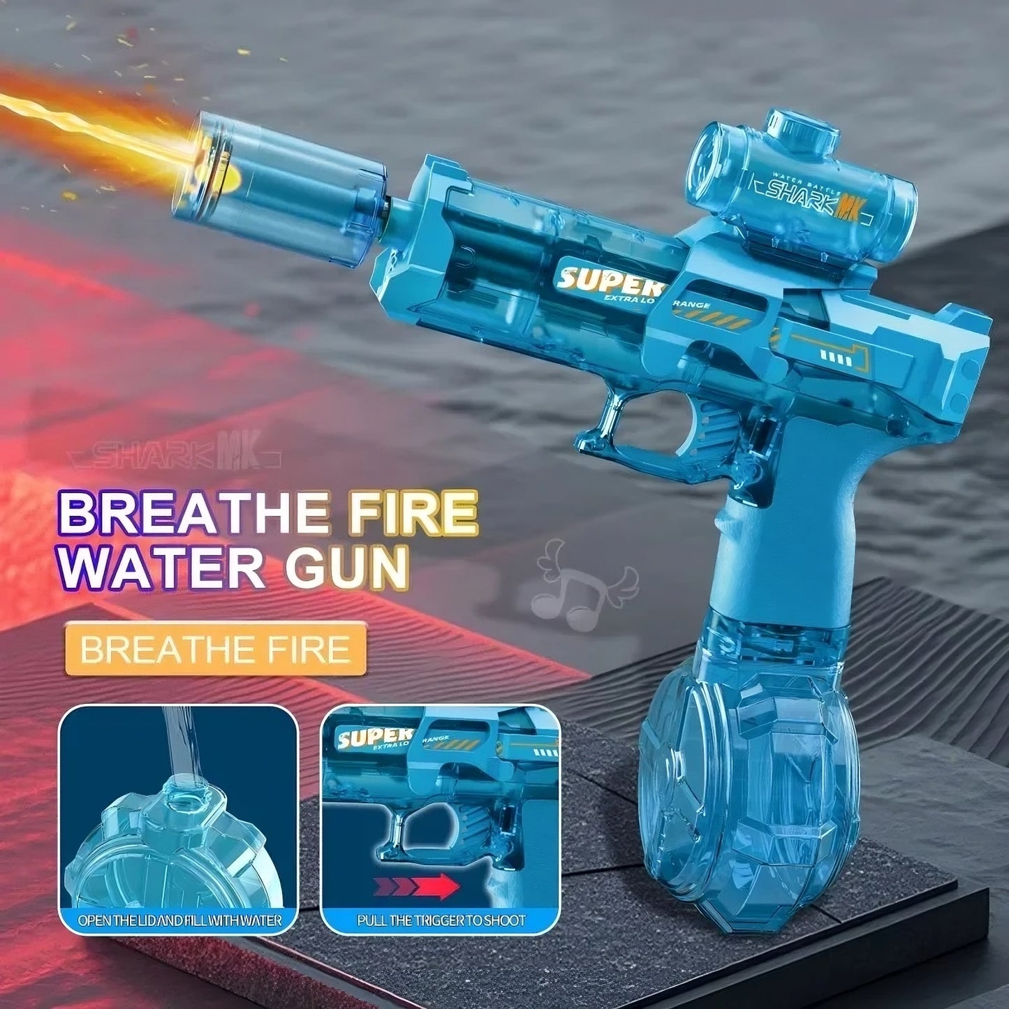 Lysande vattenpistol med LED – Glow Water Gun för sommarens vildaste vattenkrig - ELLY