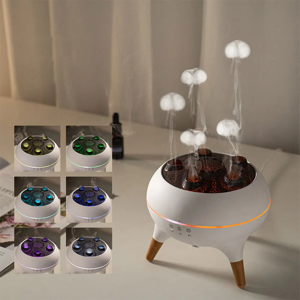 Jellyfish luftfuktare & diffuser – 250 ml, LED, fjärrkontroll