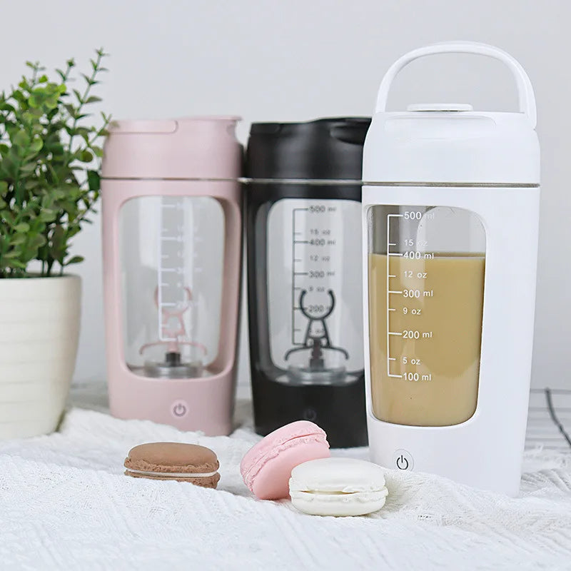 Elektrisk proteinshaker – med vortex-blandning & pulverförvaring - ELLY