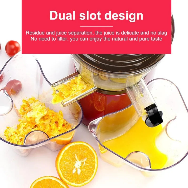 Slow-juicer – 5-tums påfyllningschut och 96 % juicyield