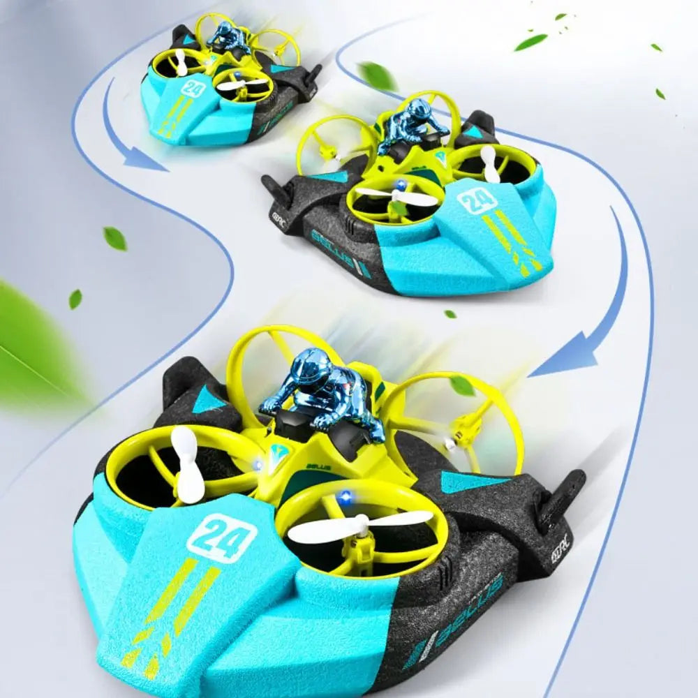 3-i-1 mini RC-drönare – flyg, kör & åk på vatten med ett enda fordon - ELLY