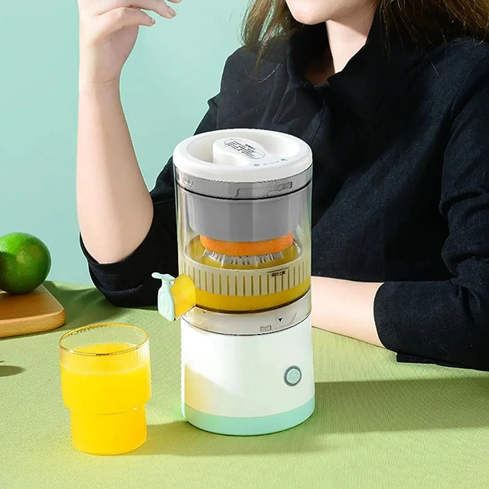 Portabel elektrisk juicepress – USB-laddningsbar & spillfri fruktpress