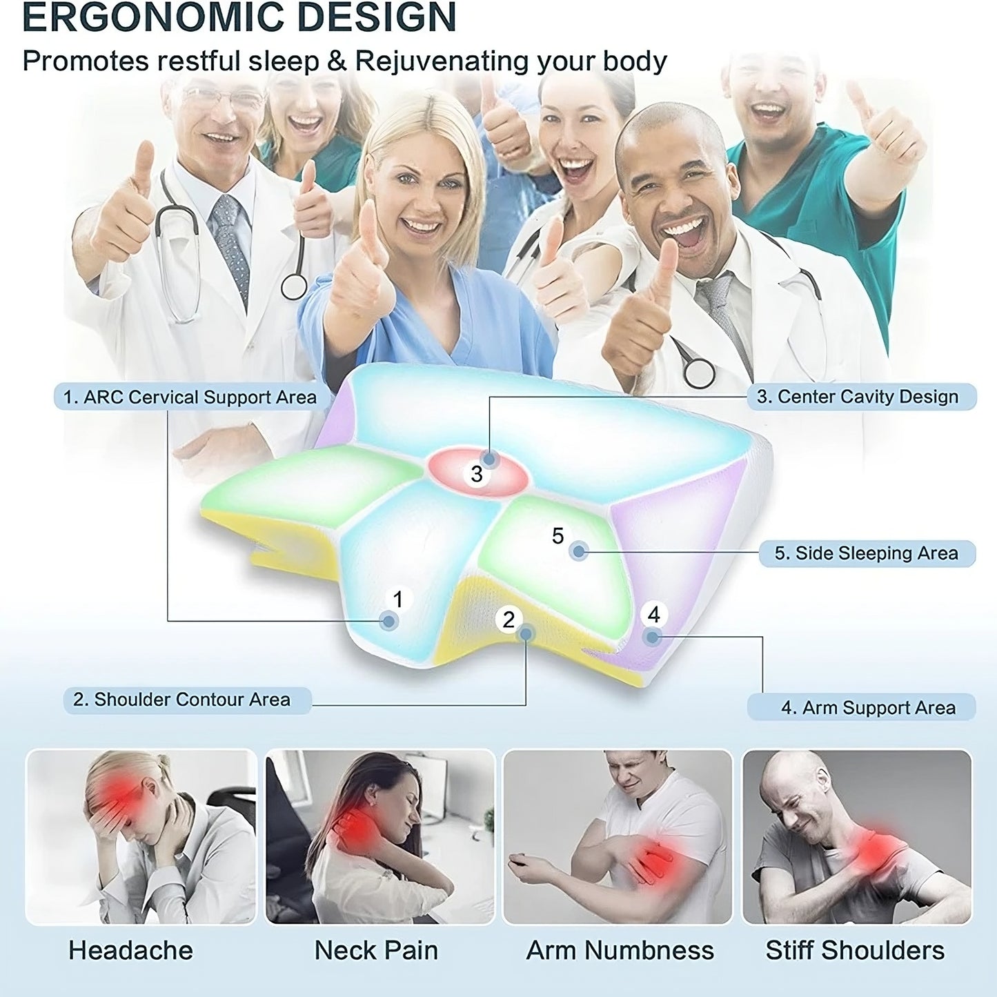 Ortopedisk nackkudde i memory foam – för bättre sömn & hållning - ELLY