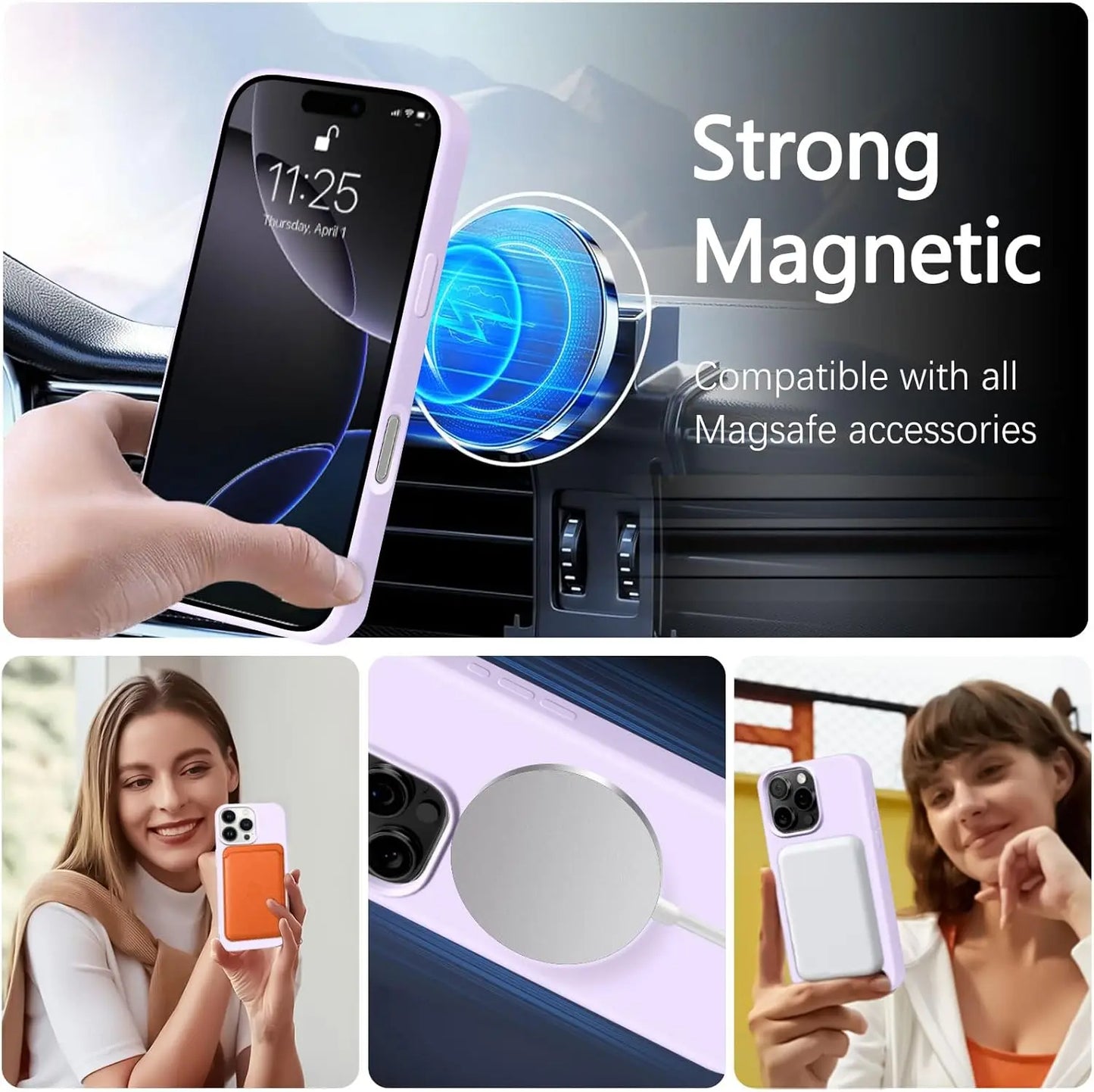 Magnetiskt mobilskal med halsrem – För iPhone & MagSafe-kompatibel - ELLY