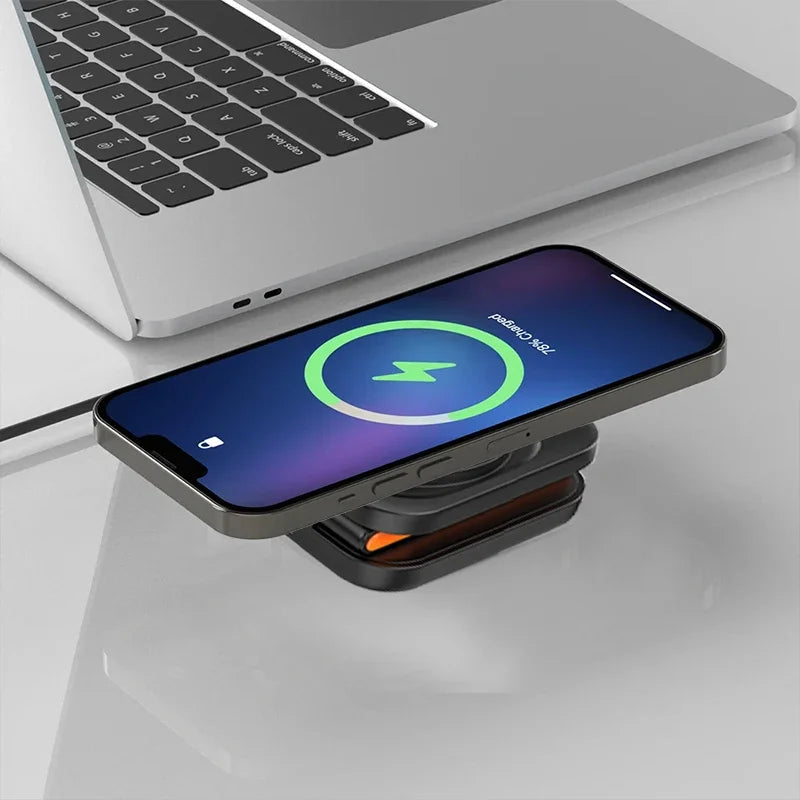 3-i-1 vikbar laddstation – för iPhone, Apple Watch & AirPods - ELLY