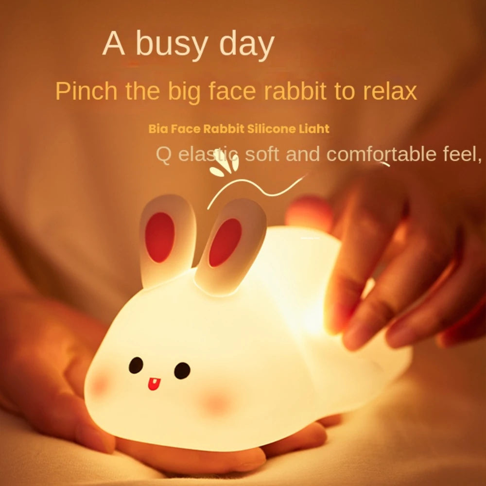 Rabbit Night Light – USB-laddningsbar, dimbar & barnsäker