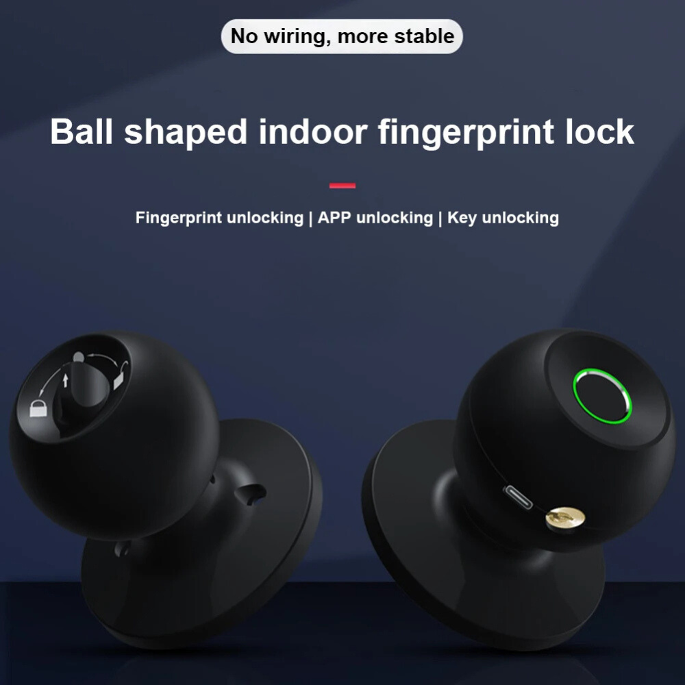 Smart dörrhandtag med fingeravtryckslås – nyckelfri & säker lösning för hem & kontor - ELLY