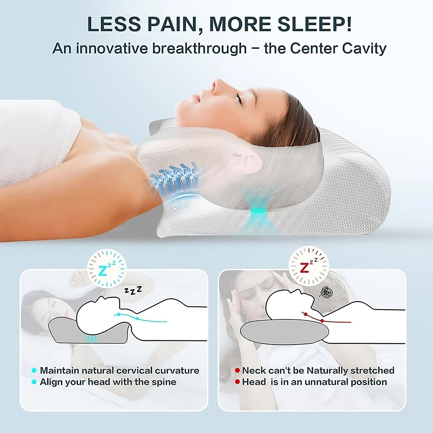 Ortopedisk nackkudde i memory foam – för bättre sömn & hållning - ELLY