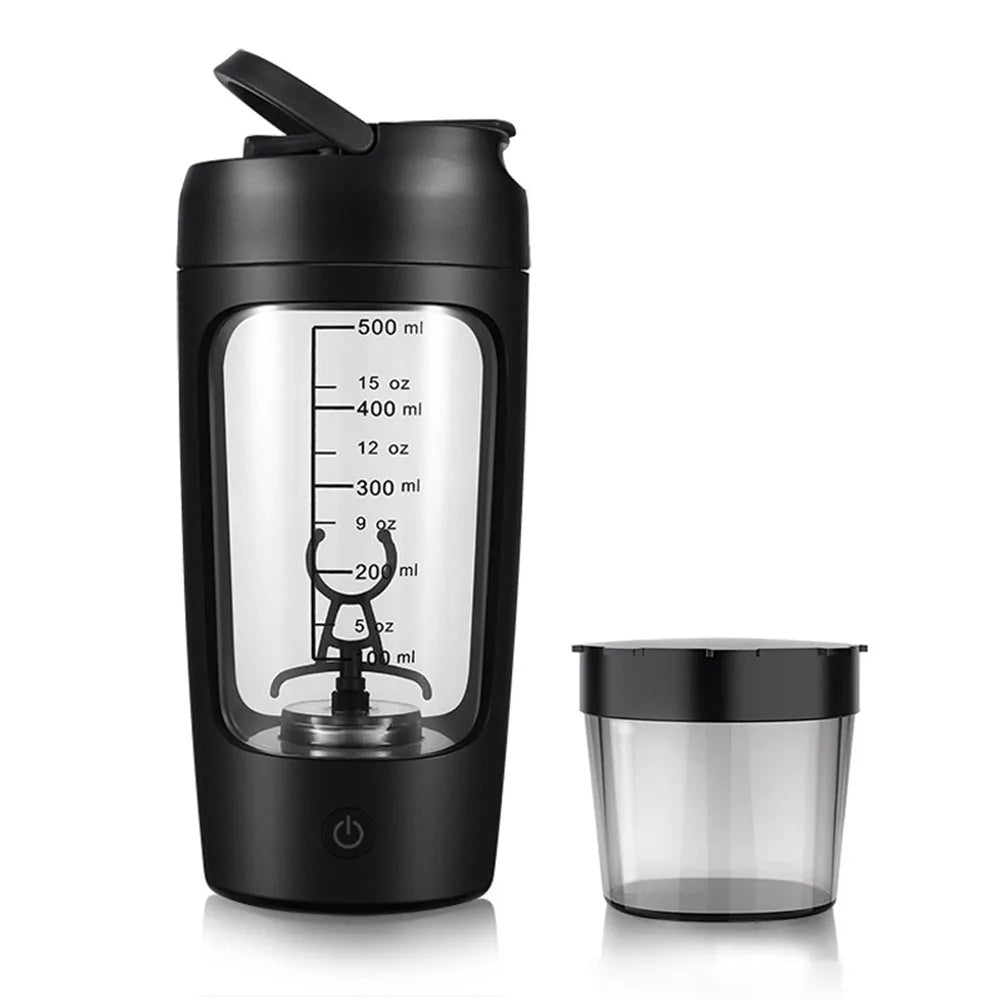 Elektrisk proteinshaker – med vortex-blandning & pulverförvaring - ELLY