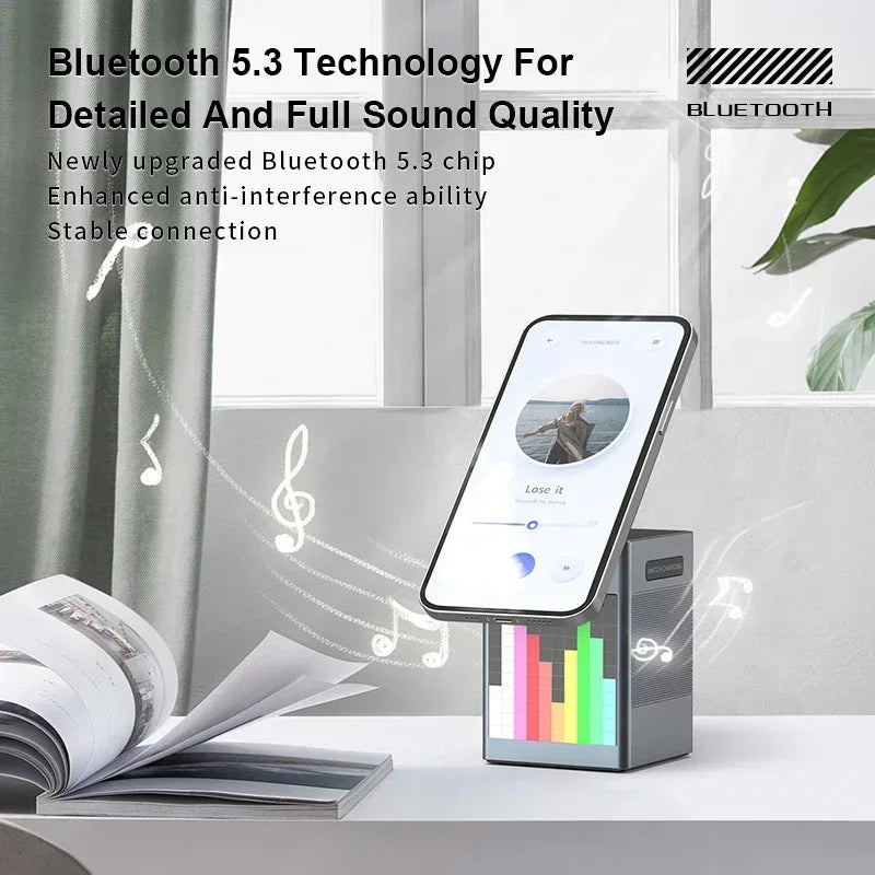 6-i-1 trådlös laddstation med Bluetooth-högtalare & belysning - ELLY