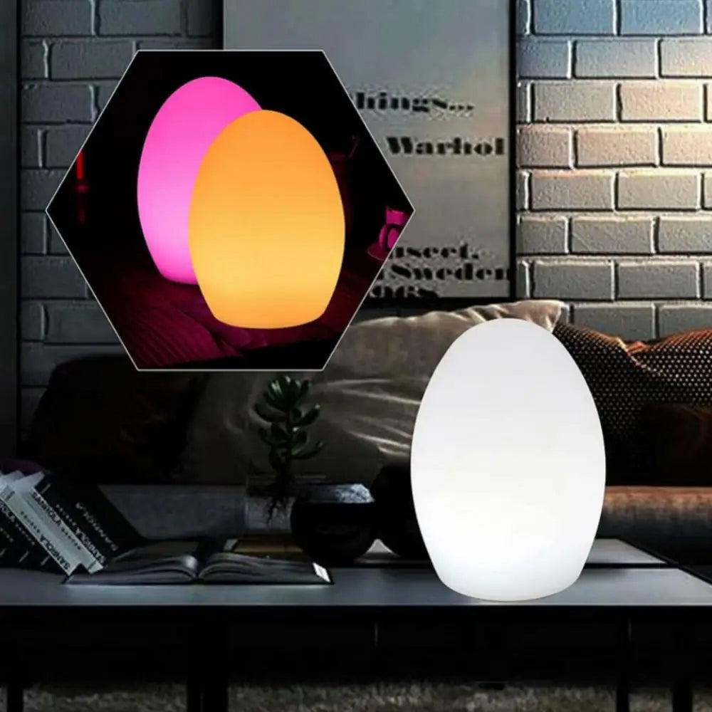 LED-äggformad nattlampa – USB-uppladdning & touchstyrd RGB-belysning