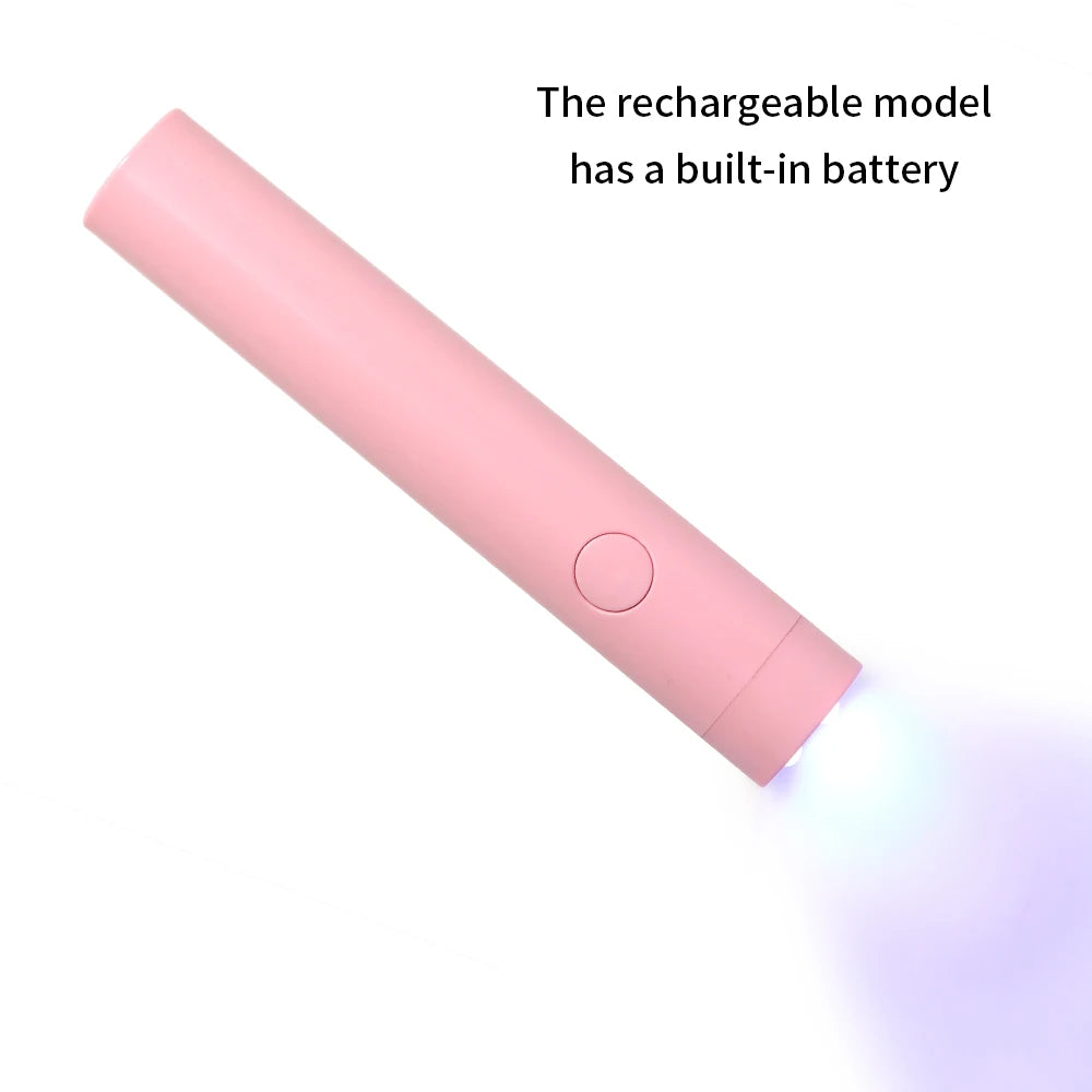 Rechargeable UV-nagellampa – 3W fingernagellampa med 3 UV-LED