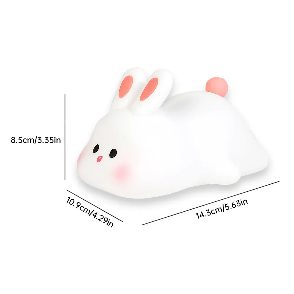 Rabbit Night Light – USB-laddningsbar, dimbar & barnsäker