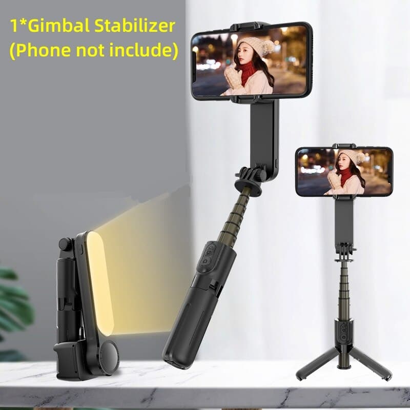 Mobilgimbal & selfiepinne L09 – 3-i-1 stativ med stabilisering - ELLY