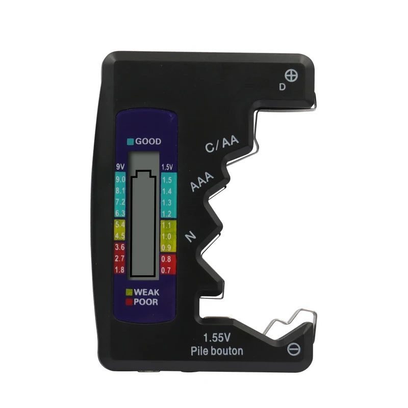 Universal batteritestare med LCD-display – Testa AAA, AA, C, D & 9V