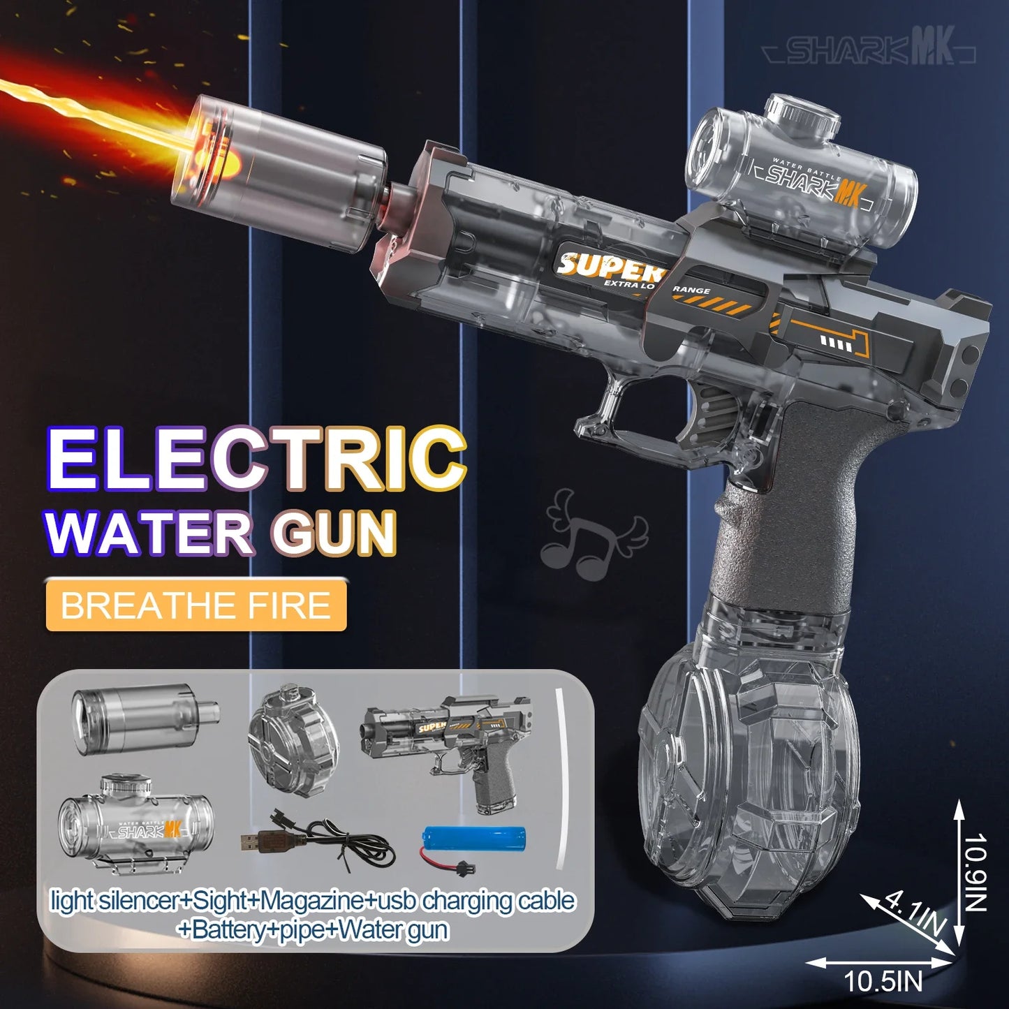 Lysande vattenpistol med LED – Glow Water Gun för sommarens vildaste vattenkrig - ELLY