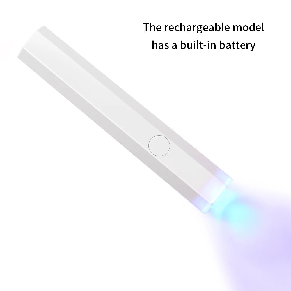 Rechargeable UV-nagellampa – 3W fingernagellampa med 3 UV-LED