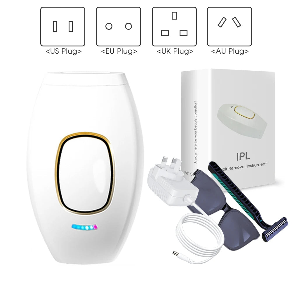 Smärtfri laser-epilator – Portabel hårborttagning för ansikte & kropp