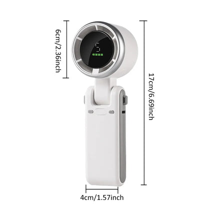 Handhållen turbo-fläkt – tyst, bärbar & USB-uppladdningsbar minifläkt - ELLY