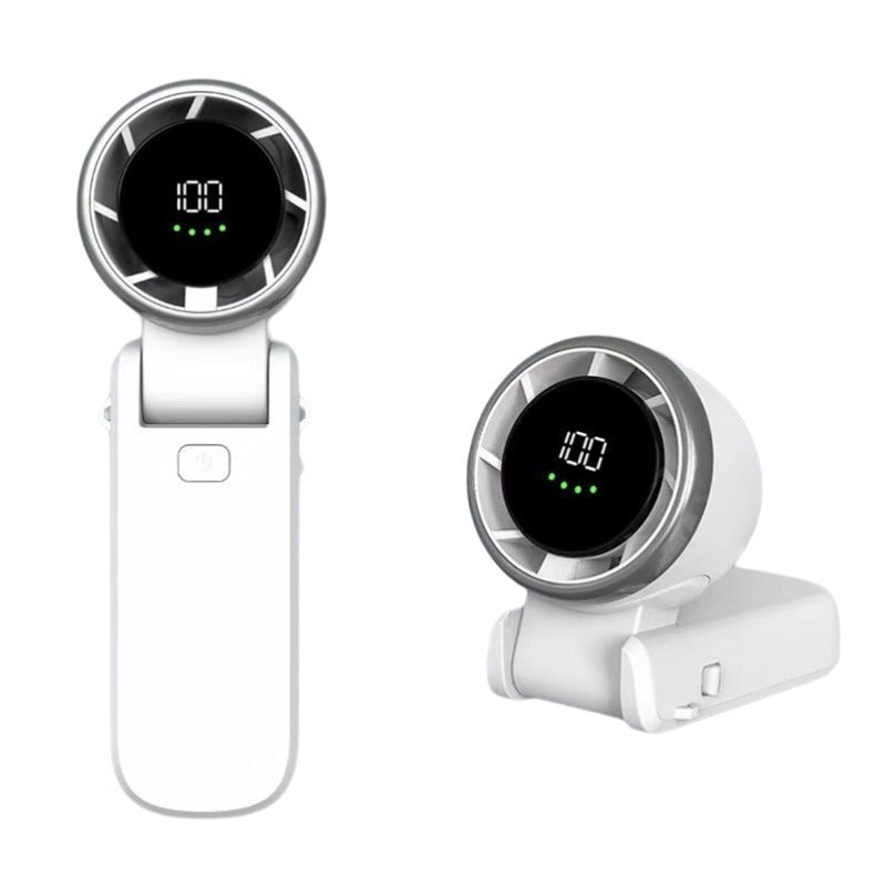 Handhållen turbo-fläkt – tyst, bärbar & USB-uppladdningsbar minifläkt - ELLY