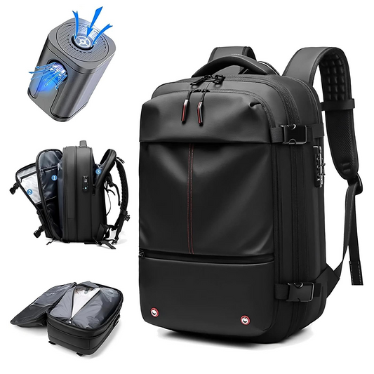 Resekompakt vakuumryggsäck – Packar 60 L i en carry-on