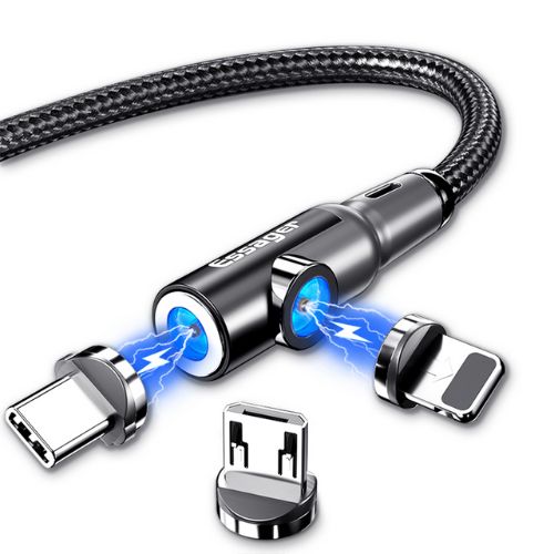 Magnetisk laddkabel för mobil – snabbladdning med roterande kontakt - ELLY