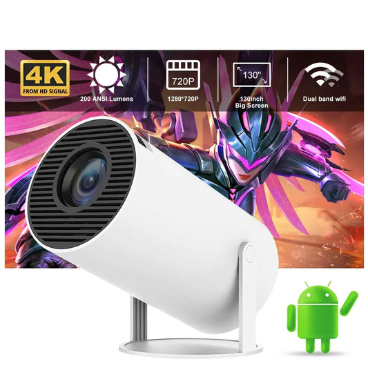 HY300 Mini 4K-projektor med Android 11 – WiFi 6 & BT 5.0 - ELLY