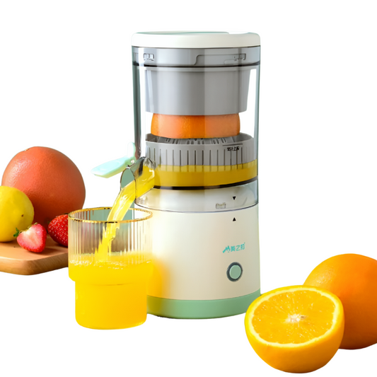 Portabel elektrisk juicepress – USB-laddningsbar & spillfri fruktpress
