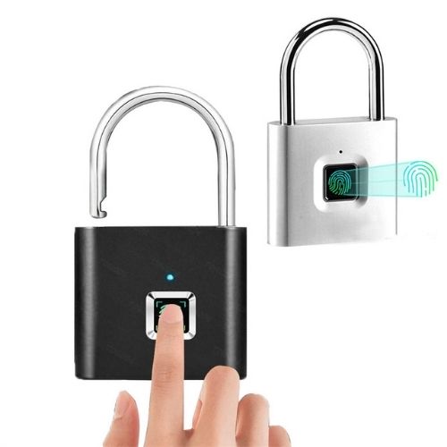 Fingeravtryckslås i zinklegering – Upplåsning på 0,5 sek & USB-laddning
