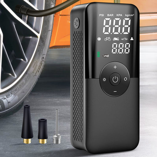 Portabel digital däckpump – Uppladdningsbar & automatisk tryckkontroll - ELLY