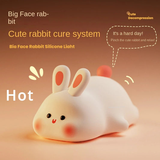 Rabbit Night Light – USB-laddningsbar, dimbar & barnsäker