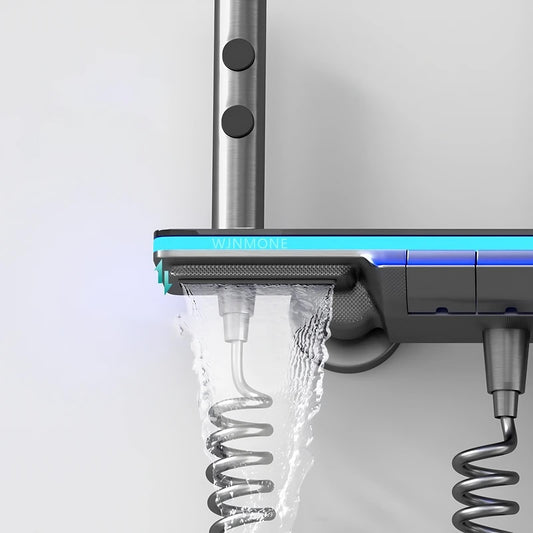 Lyxigt duschsystem med termostat – regndusch & handdusch i set - ELLY