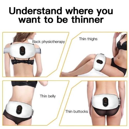 Vibrationsbälte för viktminskning & midjemassage – Elektrisk med värmefunktion - ELLY