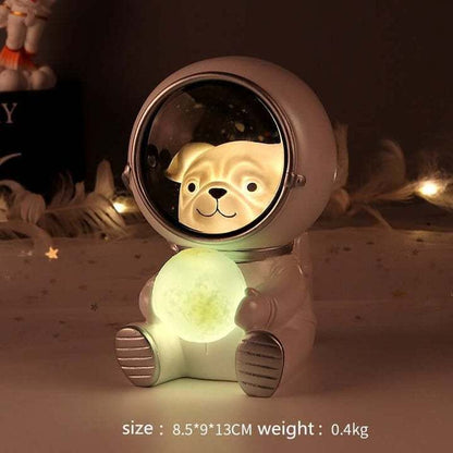 Astronaut Pet LED Night Light – Söt rymdhusdjur i hjälm