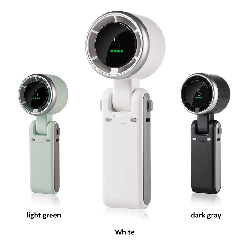Handhållen turbo-fläkt – tyst, bärbar & USB-uppladdningsbar minifläkt - ELLY